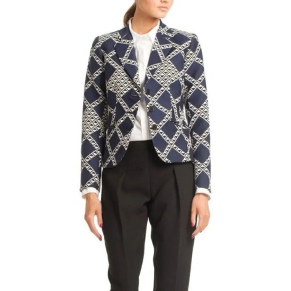 NWT TRINA TURK Minty 2 Geometric Jacket 12